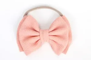 Layered Bow Headband | Peach