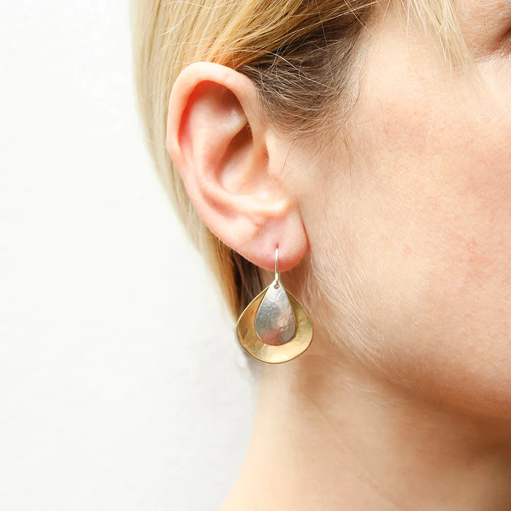 Layered Teardrops Wire Earrings