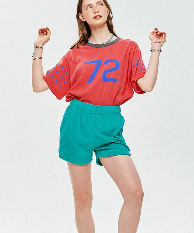 LE SONNET Button Shorts - Emerald Green