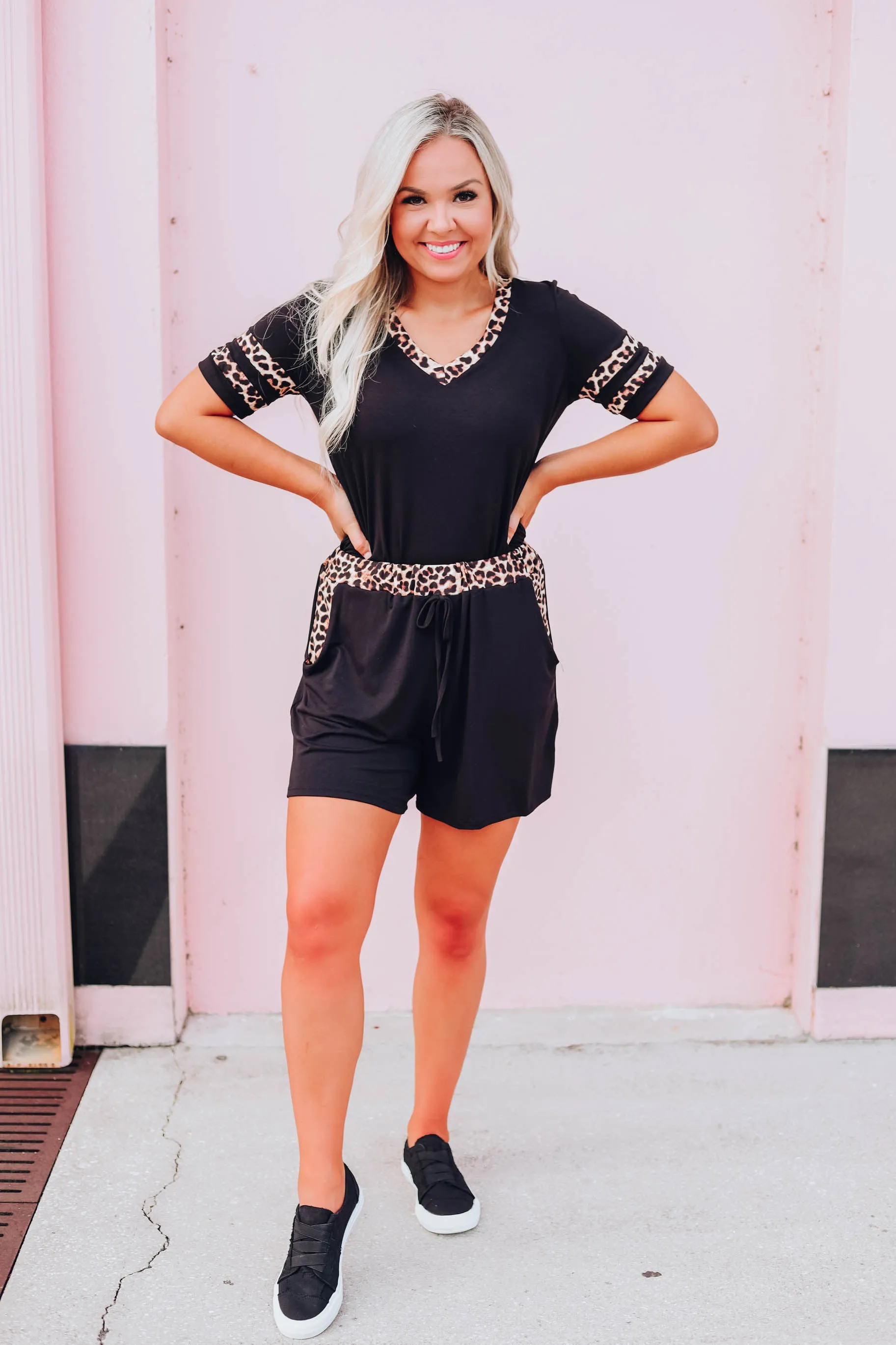 Leopard Accents Lounge Set