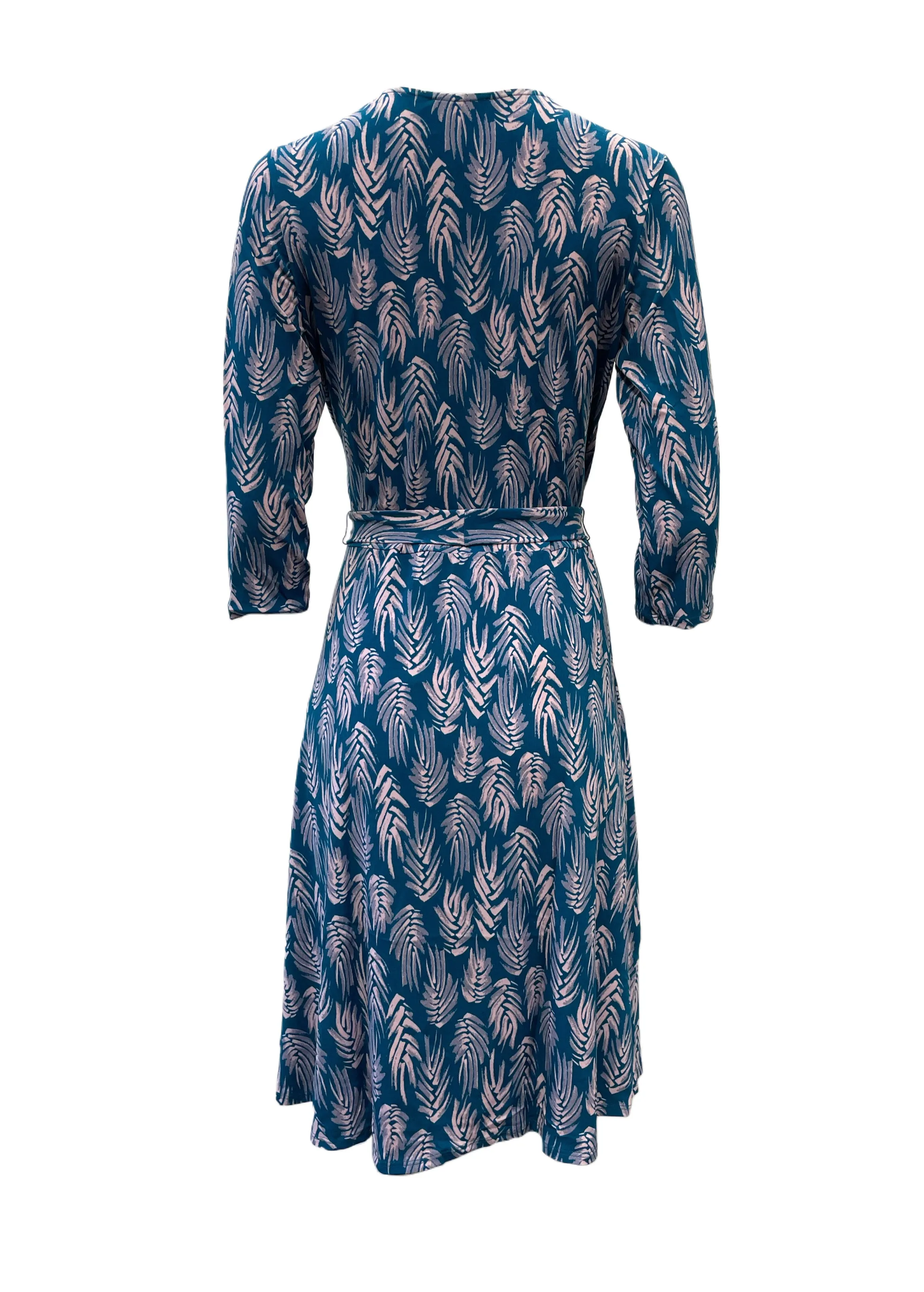 Leota Women's Green Aloe A-Line Stretchy Midi Dress #2002 Large NWT