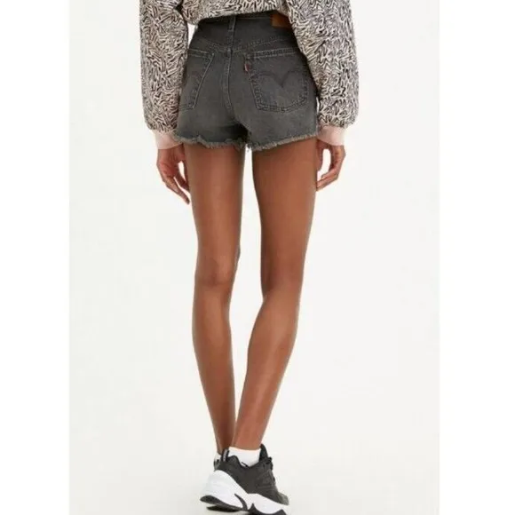 Levi's 501 Women's Gray Button Fly Distressed Shorts Size 30 NWT Classic