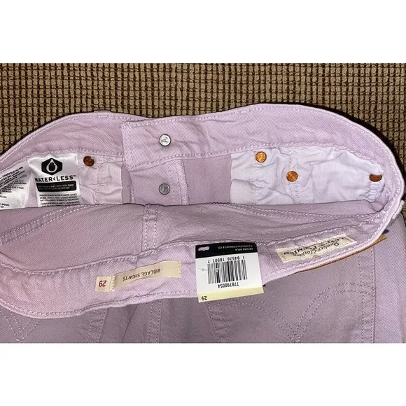Levi’s Light Wash Lavender Purple Shorts
