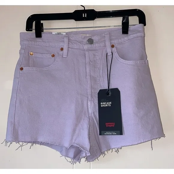 Levi’s Light Wash Lavender Purple Shorts