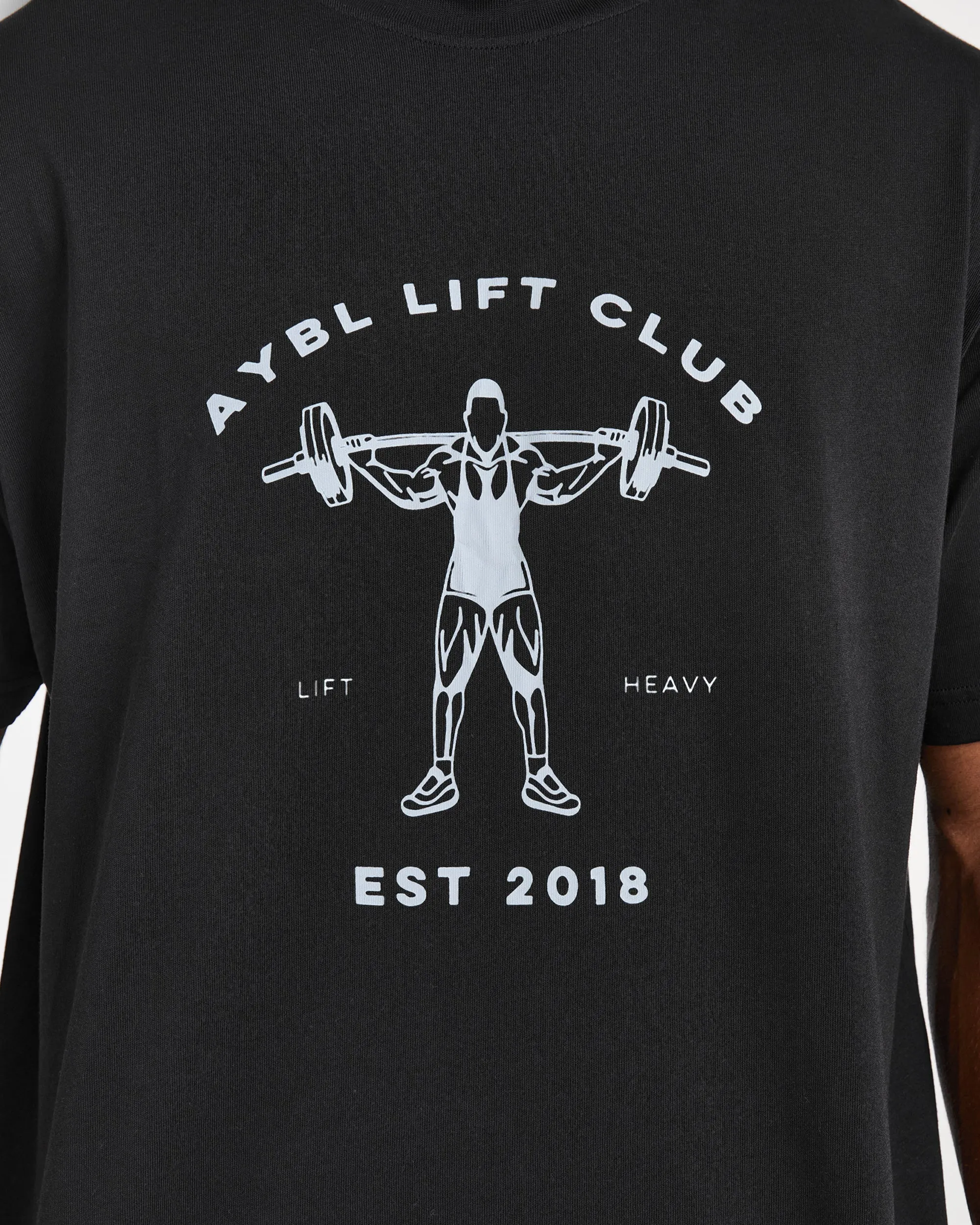 Lift Club Oversized T Shirt - Black
