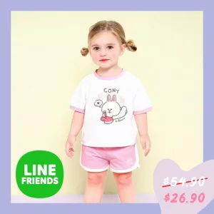 Line Friends Love Letter Pink Cony Top & Bottom Set 2306MO05
