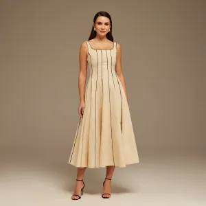 Linen Blend Maxi Sleeveless Dress