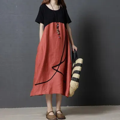 Livia – Effortlessly Chic Women's Summer Patchwork Dress