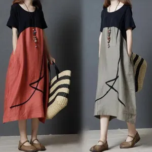 Livia – Effortlessly Chic Women's Summer Patchwork Dress