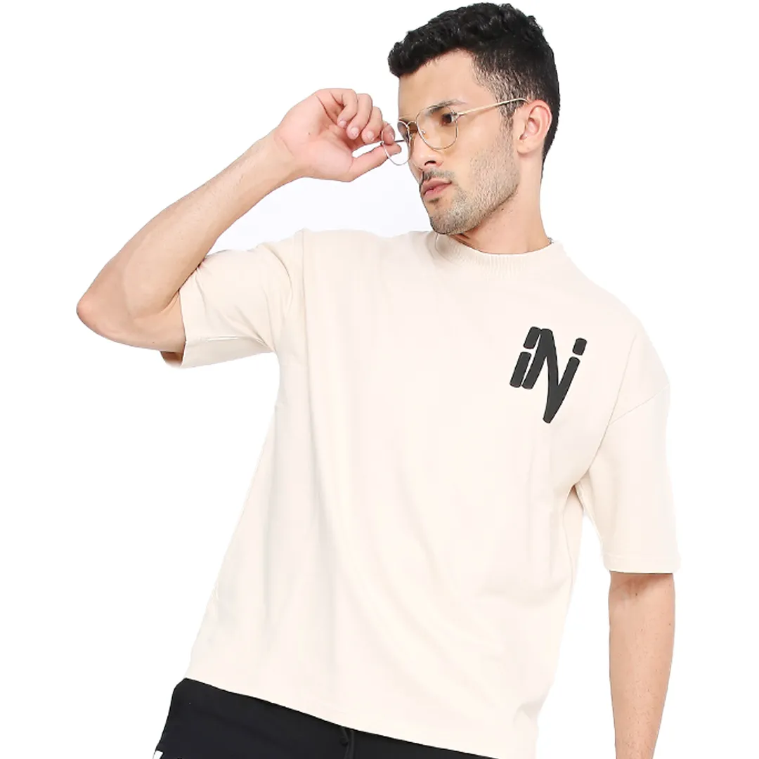 Living In My Element Oversized Off-White T-shirt
