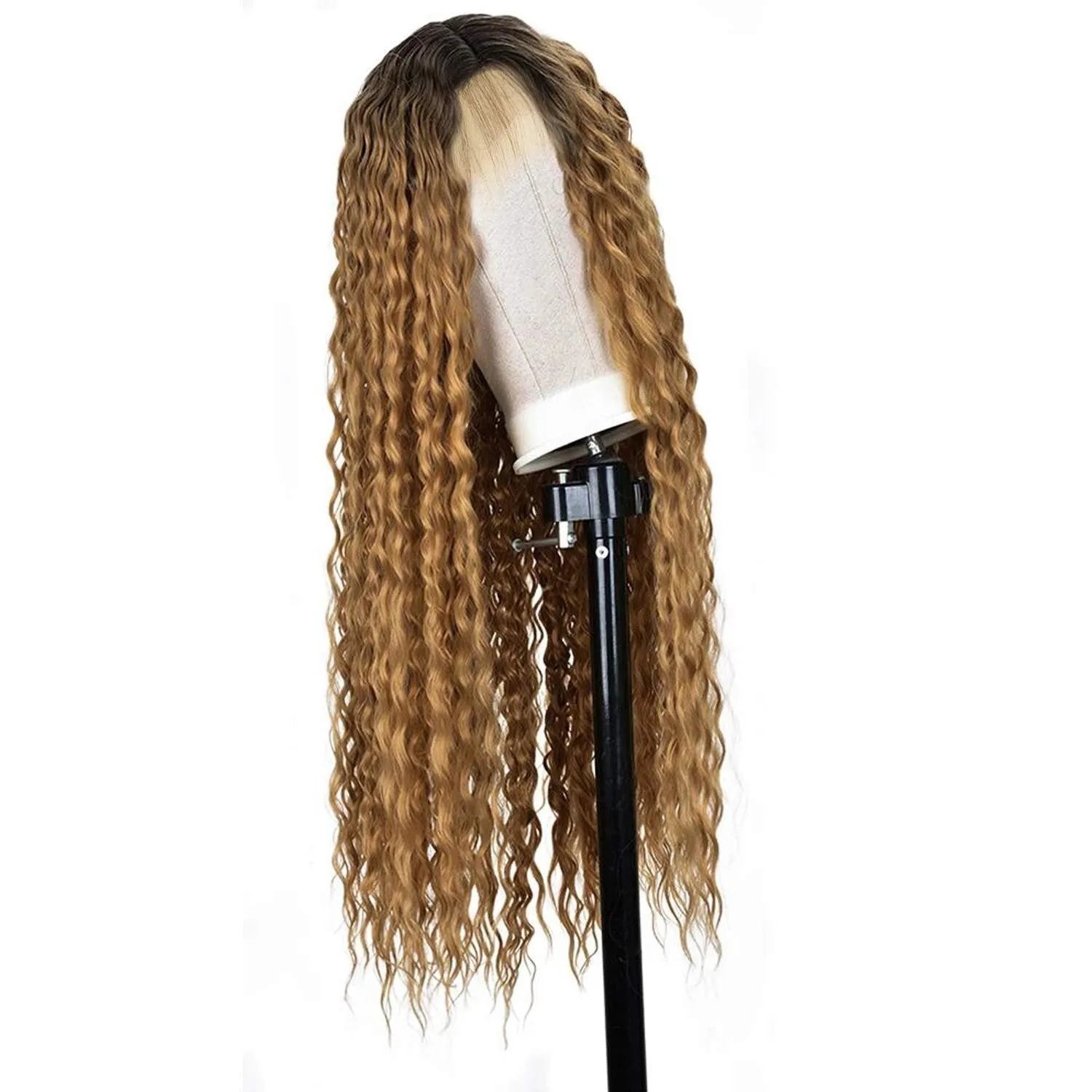 Long Brown Ombre 30" /- | Lace Front Wig with Baby Hair | Trendy Wig | Synthetic Top Quality Heat Resistant Fiber | Human Hair Feel