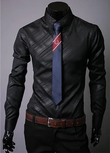 Long Sleeve Camisa Masculina Slim Comfort Soft Men's Shirts Leisurt Style Dress Shirt Camisa Social Man Clothes Chemise Homme