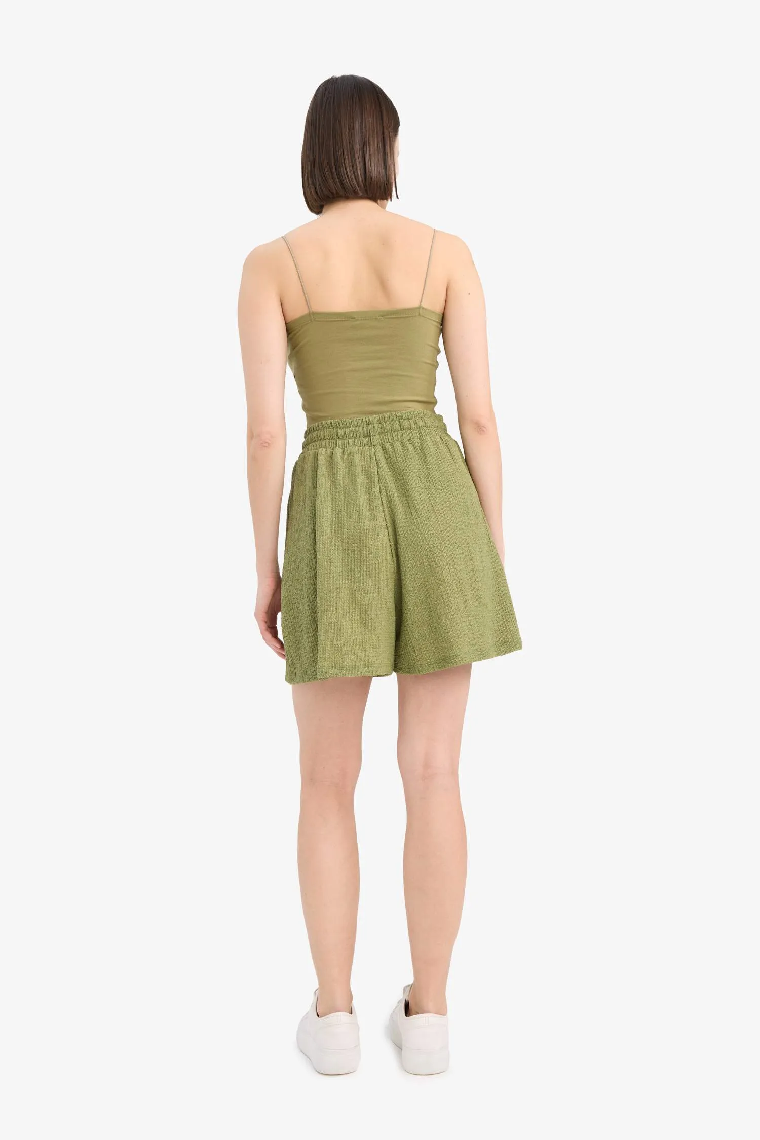 Loose Fit Crepe Shorts