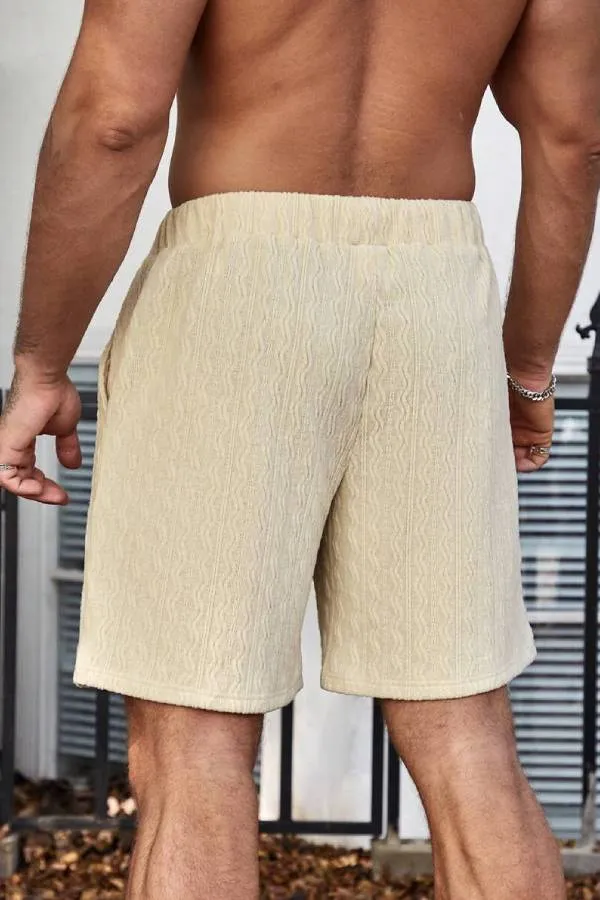 Loose Men Drawstring Waist Shorts