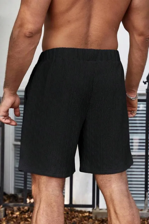 Loose Men Drawstring Waist Shorts