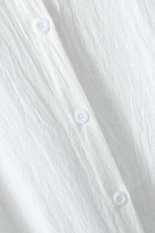 Loose Solid Color Cotton And Linen Dress(Fit 99 To 132bs)