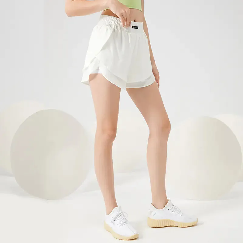 Loose Solid Color Sports Shorts for Women