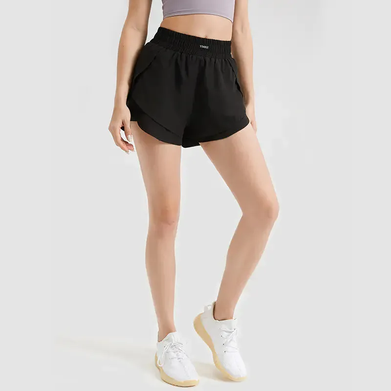 Loose Solid Color Sports Shorts for Women