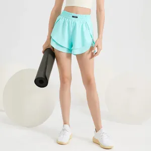 Loose Solid Color Sports Shorts for Women