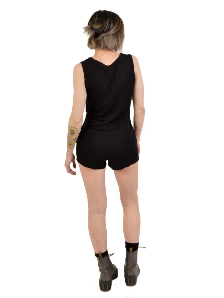 Loose Strings Lace Up Romper