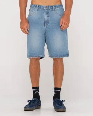 Lucifer loose jort-hard hat blue