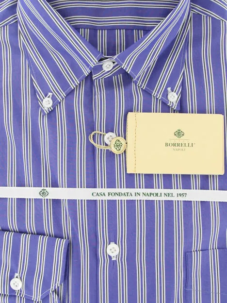 Luigi Borrelli Blue Shirt – Size: 15.75 US / 40 EU