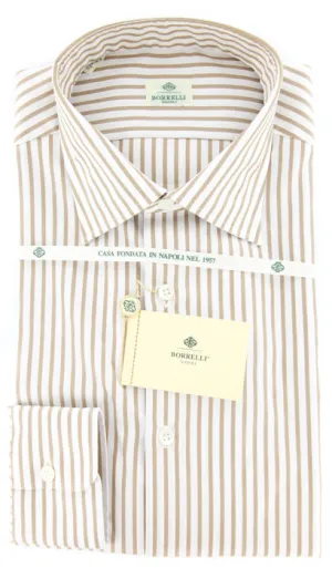 Luigi Borrelli Brown Shirt – Size: 16 US / 41 EU