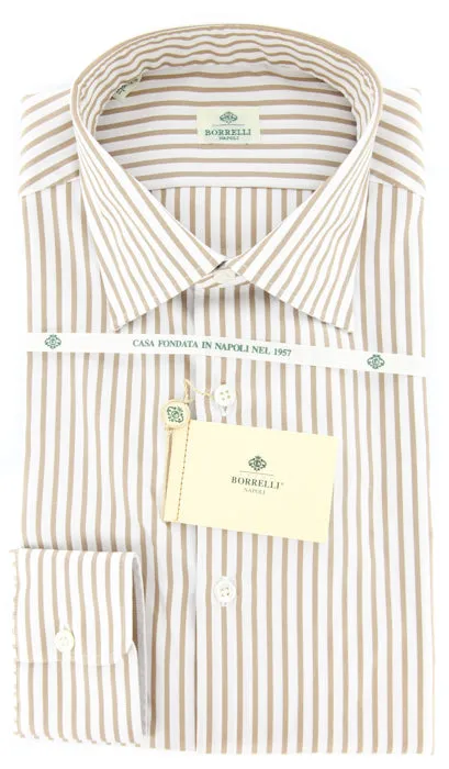 Luigi Borrelli Brown Shirt – Size: 16 US / 41 EU