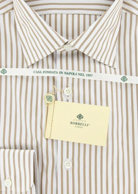 Luigi Borrelli Brown Shirt – Size: 16 US / 41 EU