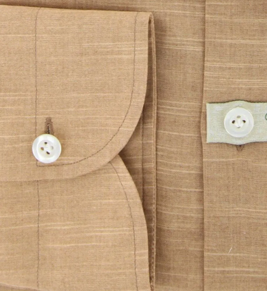Luigi Borrelli Brown Shirt – Size: 18 US / 45 EU