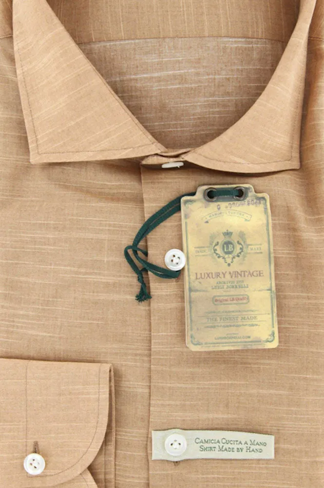 Luigi Borrelli Brown Shirt – Size: 18 US / 45 EU