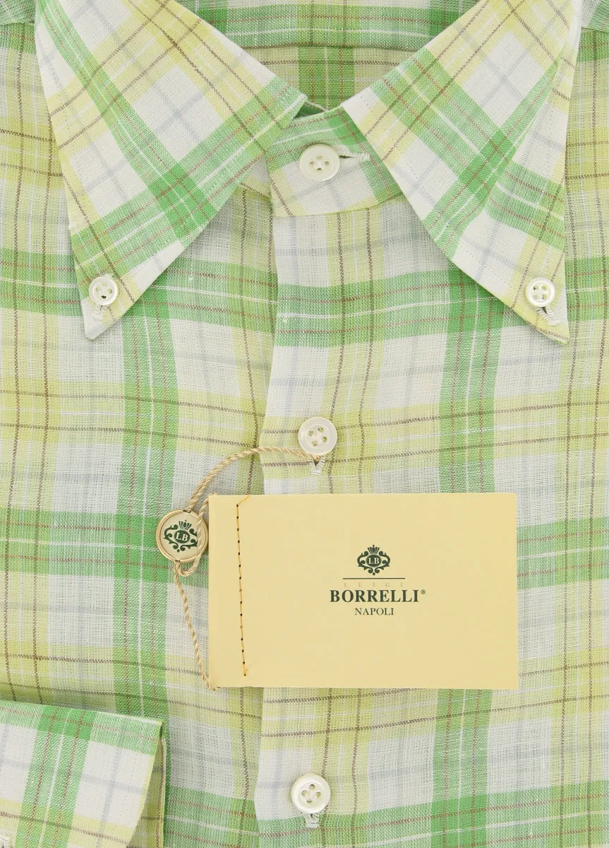 Luigi Borrelli Green Shirt - Extra Slim