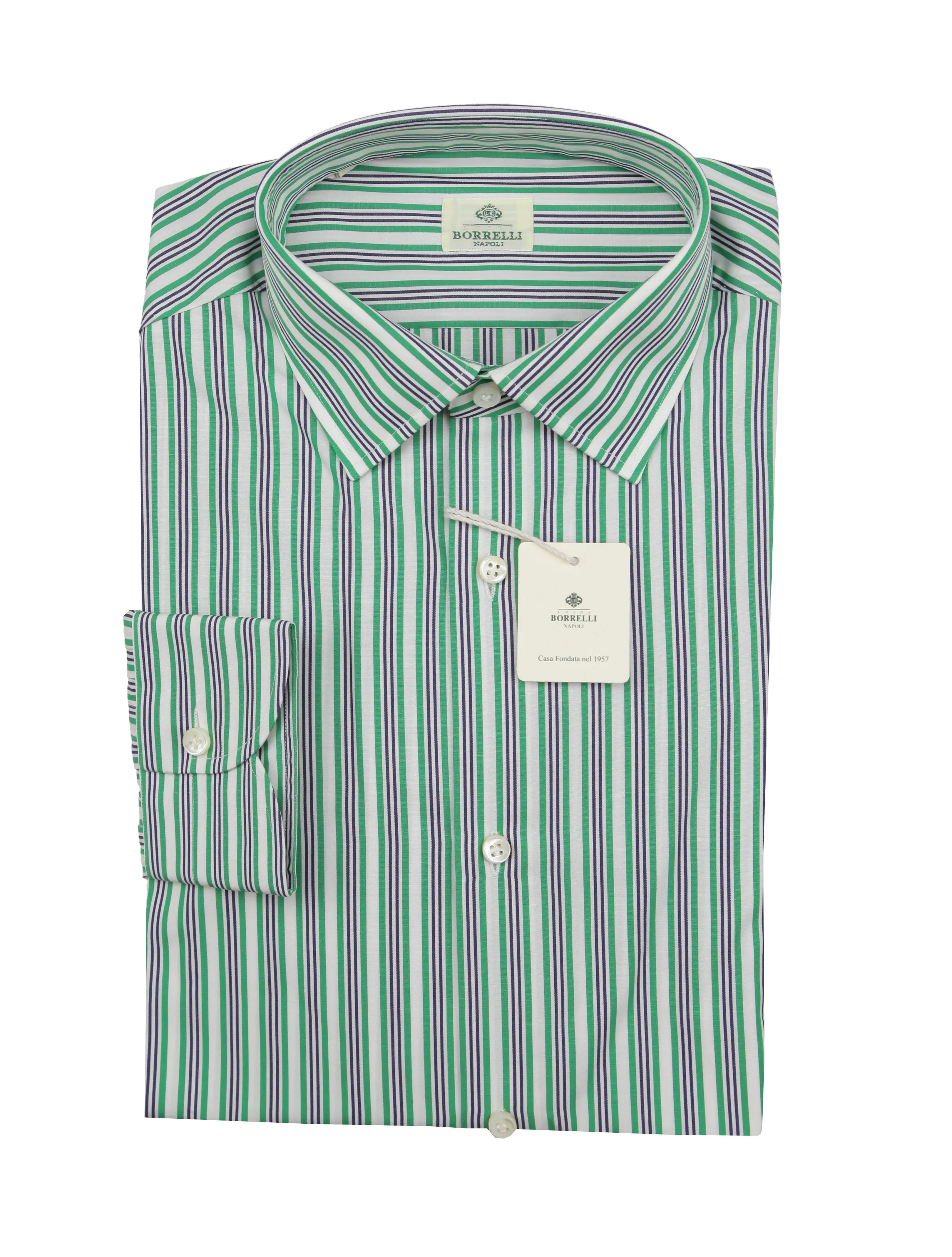 Luigi Borrelli Green Shirt - Slim