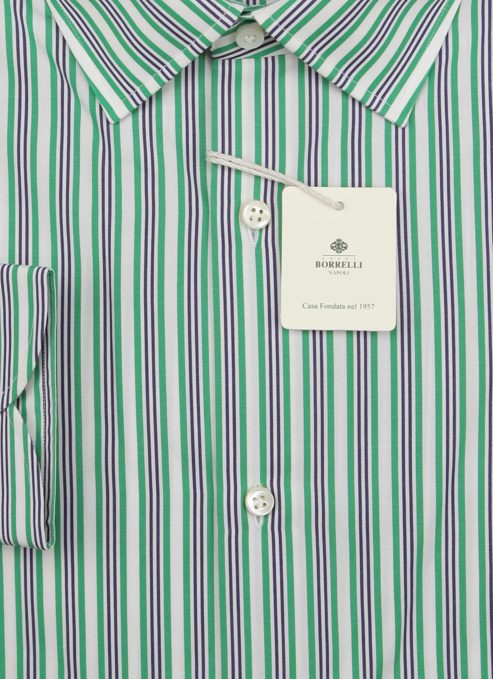 Luigi Borrelli Green Shirt - Slim