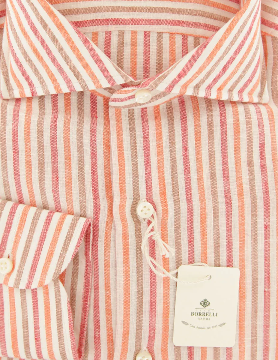 Luigi Borrelli Orange Shirt - Slim