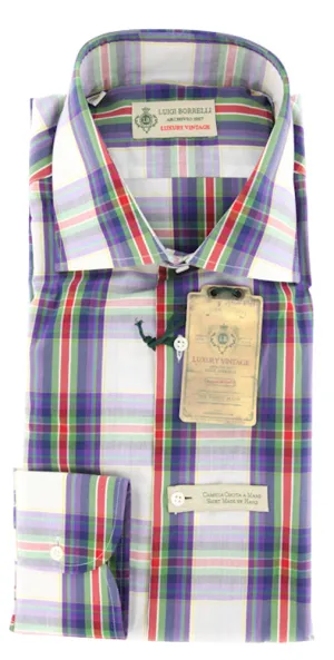 Luigi Borrelli Purple Shirt – Size: 17 US / 43 EU