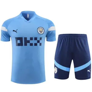 Manchester City Short Sleeve Training Suit For Kids T-shirt/short