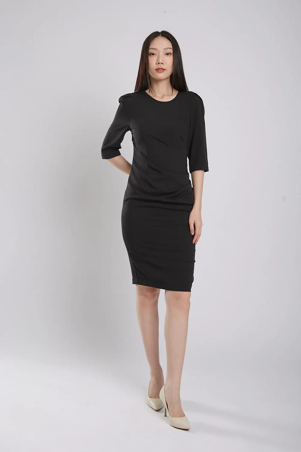 Manika Midi Dress in Black