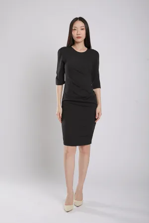 Manika Midi Dress in Black