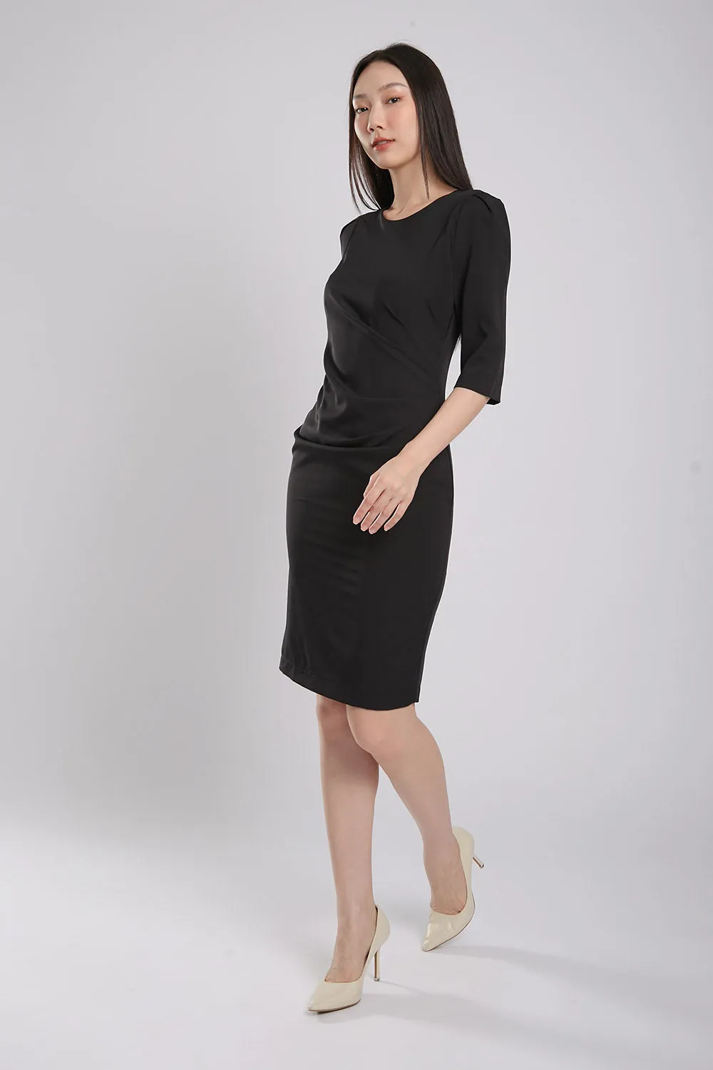 Manika Midi Dress in Black