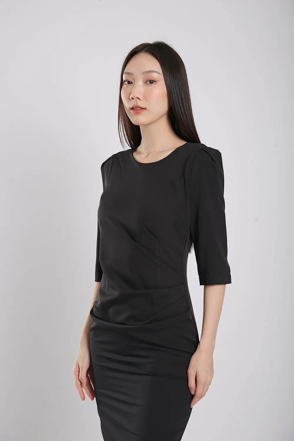 Manika Midi Dress in Black