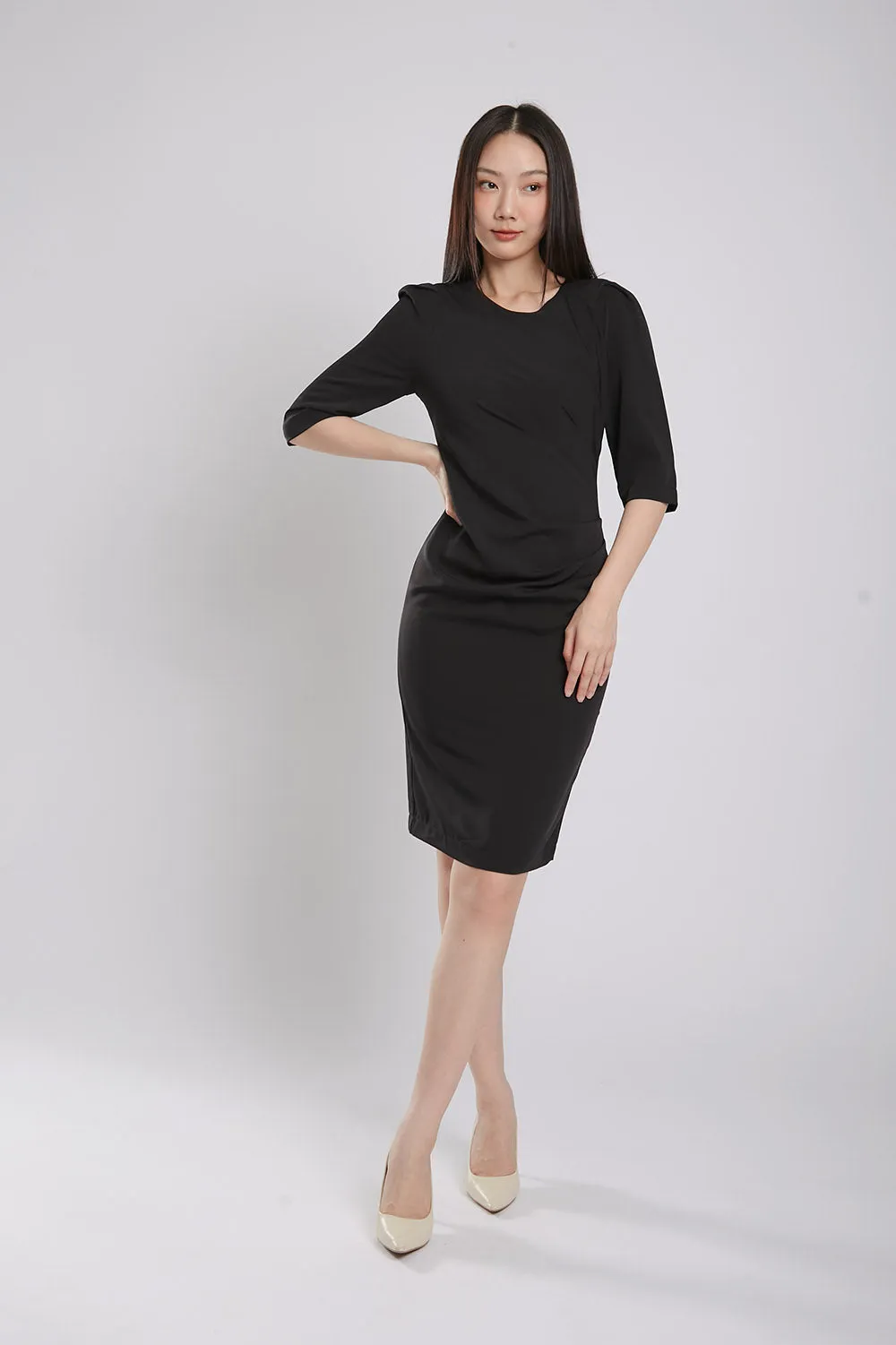 Manika Midi Dress in Black