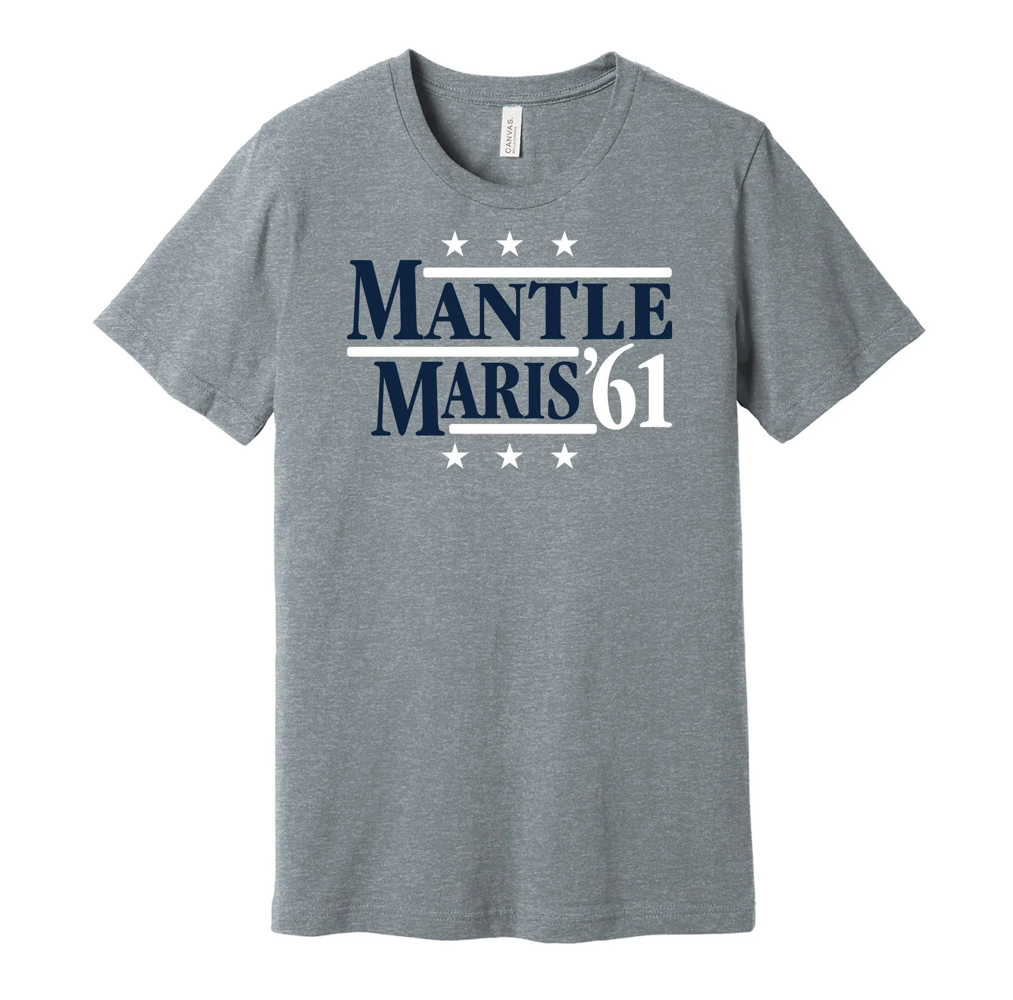 Mantle & Maris '61 - New York Baseball Legends Political Campaign Parody T-Shirt - Hyper Than Hype Shirts