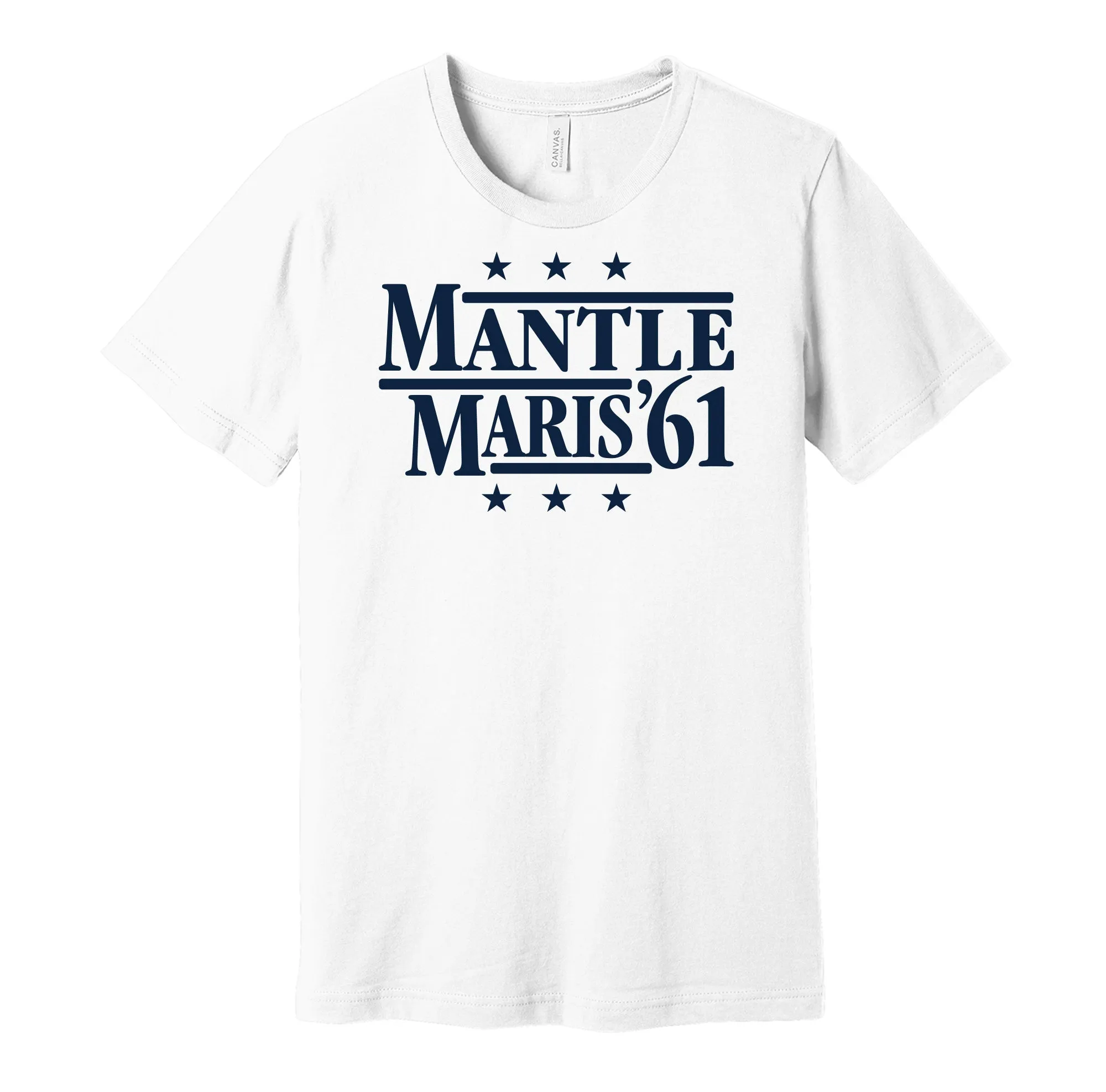 Mantle & Maris '61 - New York Baseball Legends Political Campaign Parody T-Shirt - Hyper Than Hype Shirts