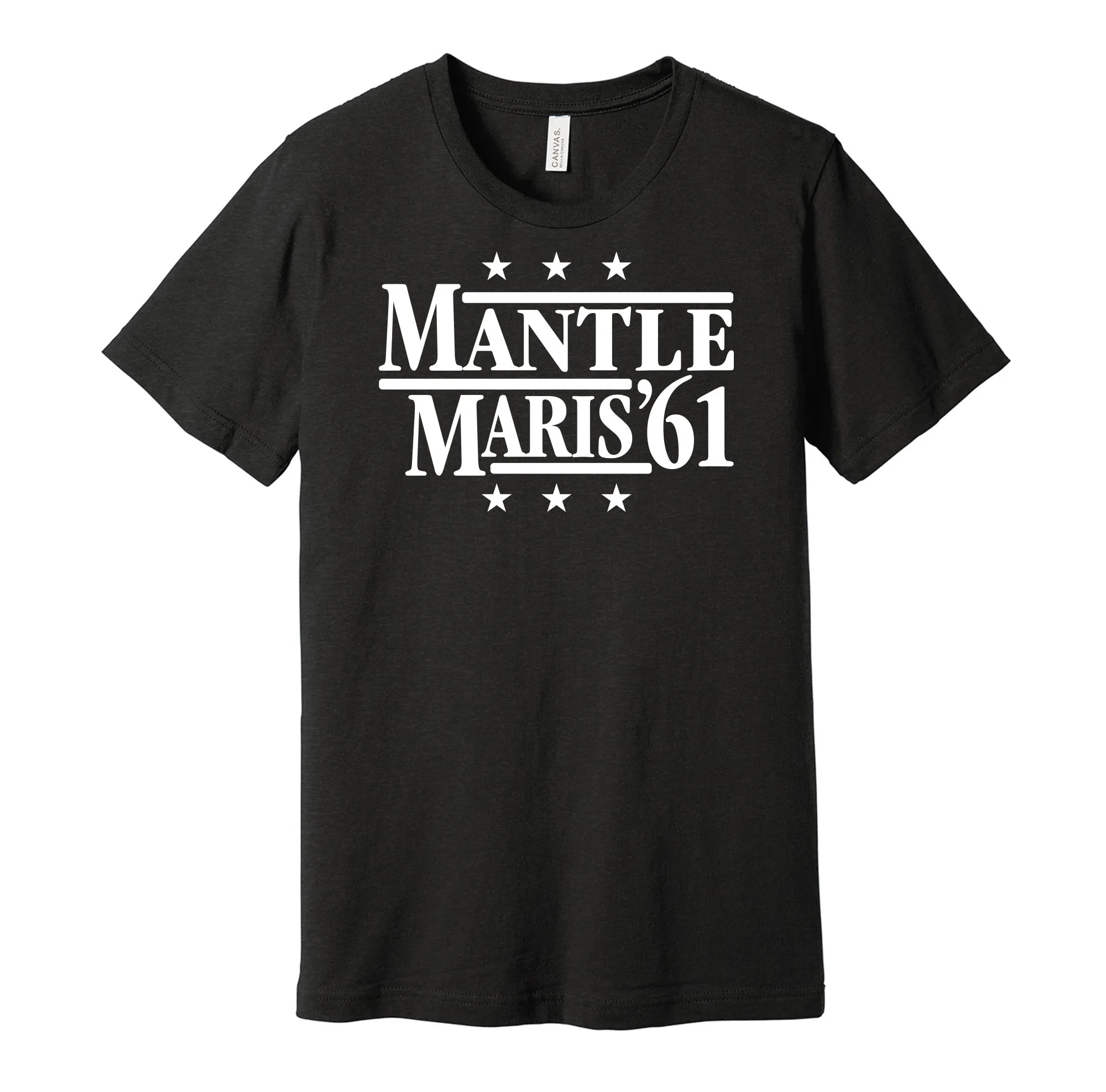 Mantle & Maris '61 - New York Baseball Legends Political Campaign Parody T-Shirt - Hyper Than Hype Shirts