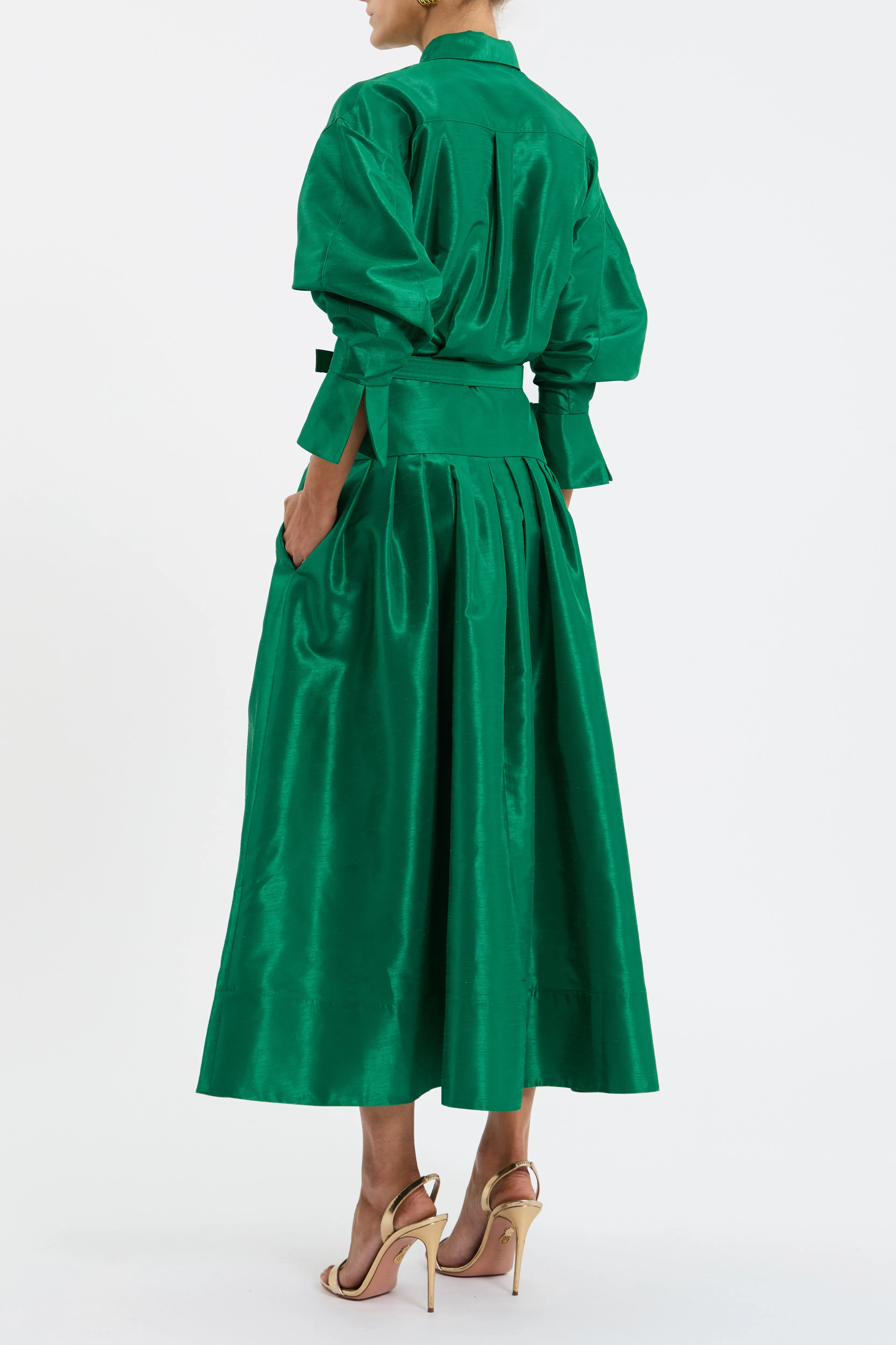 Maple Shirt Midi Dress
