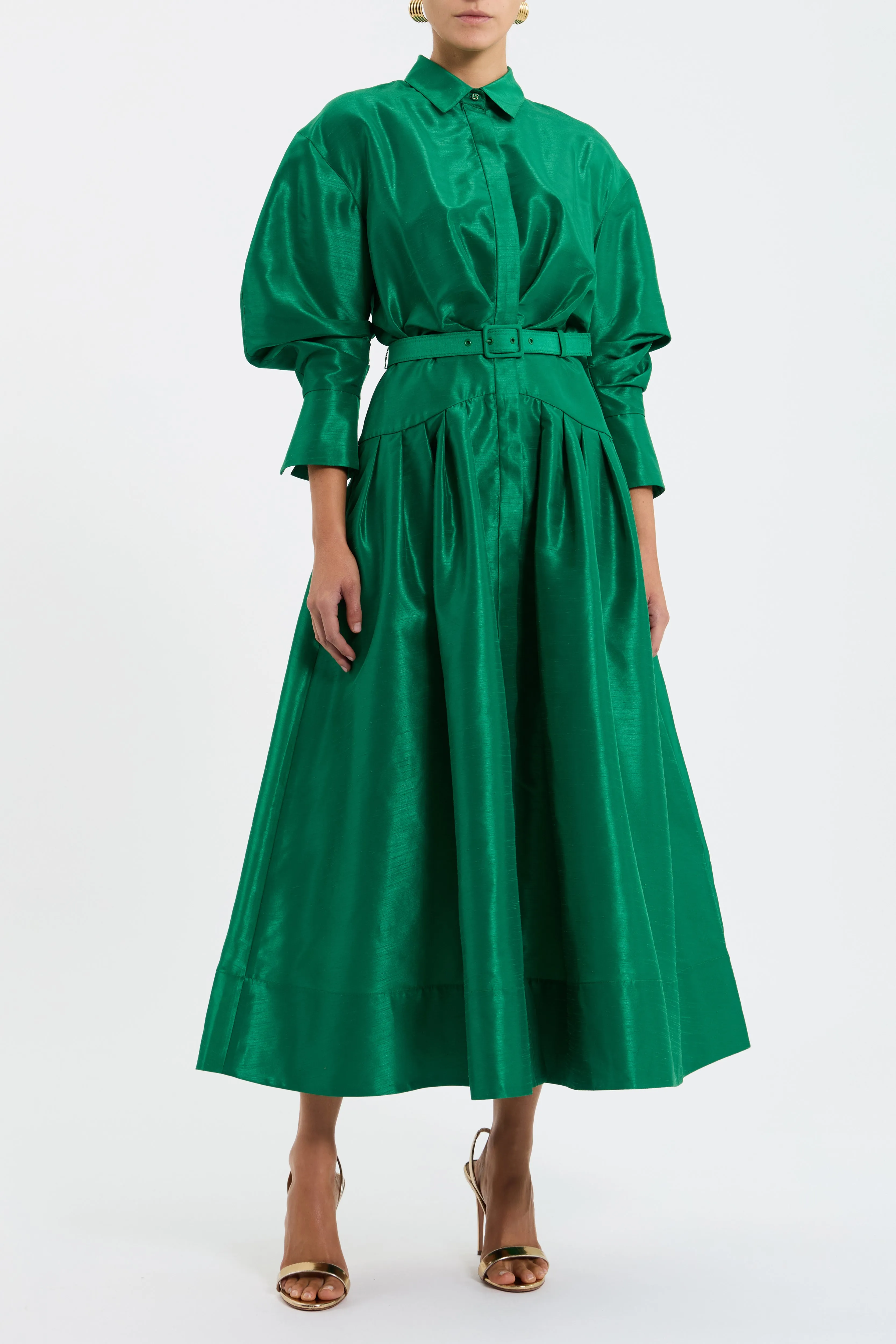 Maple Shirt Midi Dress