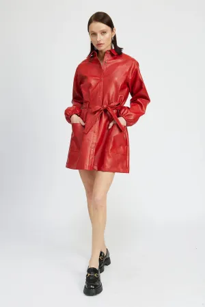 Margo Leather Mini Dress