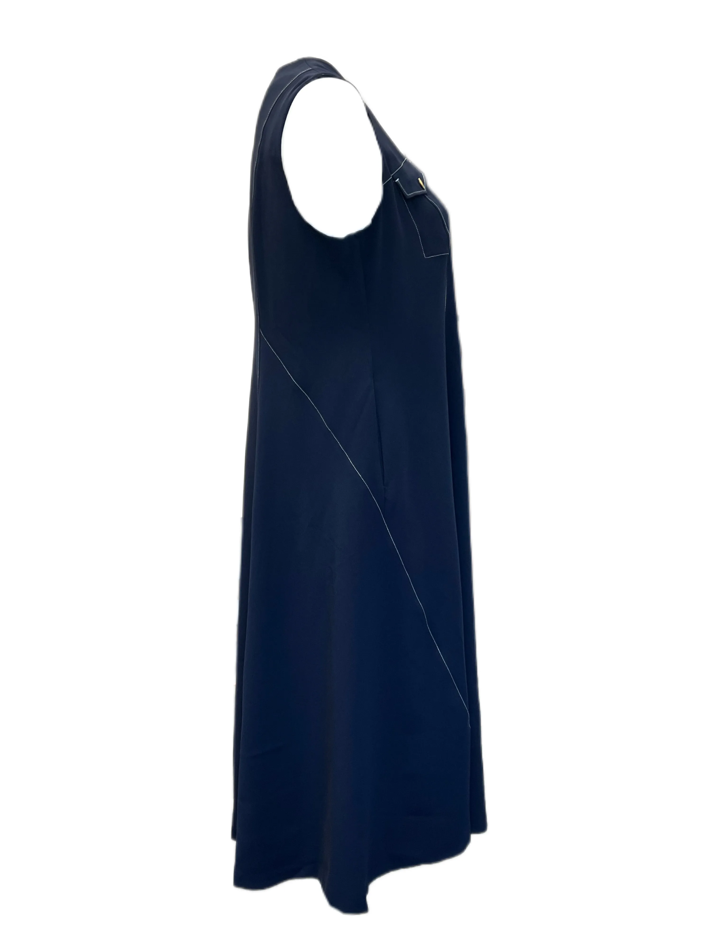 Marina Rinaldi Women's Navy Davos Sleeveless Maxi Dress Size 14W/23 NWT