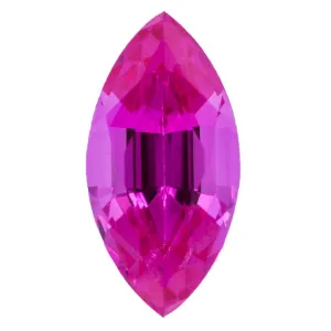 Marquise Chatham Lab-Grown Pink Sapphire Gems